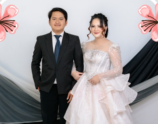 Foto pernikahan Bagas dan Tiara